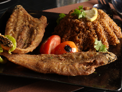 Grilled Sole Fish With Oil And Lemon