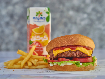 Chicken Cheese Burger Sandwich Meal