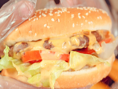 Volcano Cheeseburger Sandwich