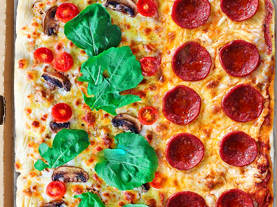Half And Half Pizza