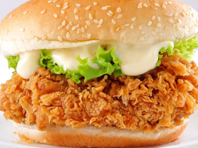 Crispy Chicken With Cheese Sandwich