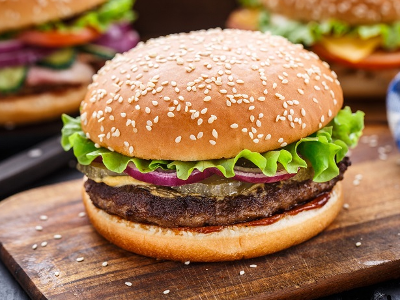 Plain Beef Burger Sandwich