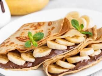Chocolate Nutella Crepe With Banana And Cinnamon