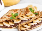 Chocolate Nutella Crepe With Banana And Cinnamon
