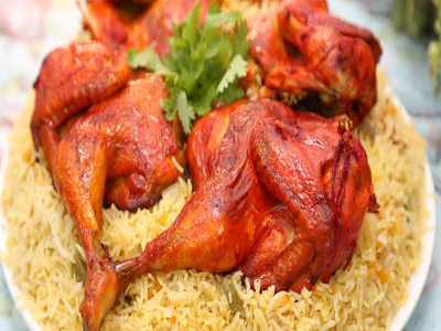 Half Chicken Mandi With Kabsa Rice
