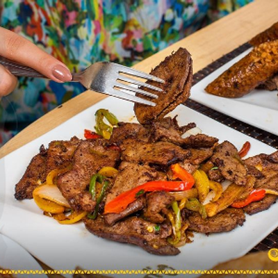 Grilled Mutton Liver Platter