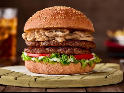 Mushroom Beef Burger Sandwich
