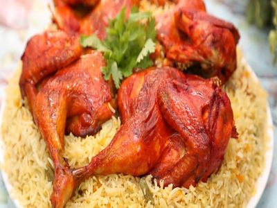 Half Chicken Mandi With Rice