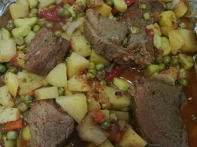 Meat With Vegetables In Oven