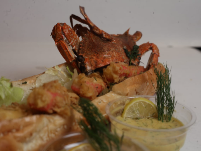 Crab Sandwich With Fries