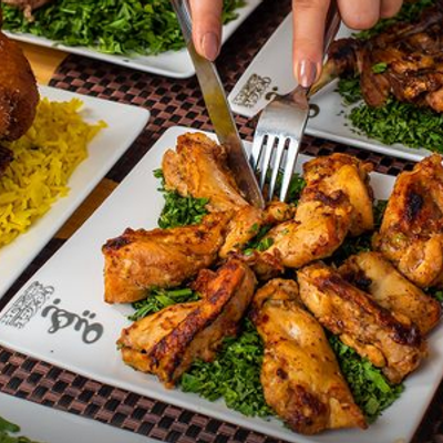 Quarter Chicken Shish Platter