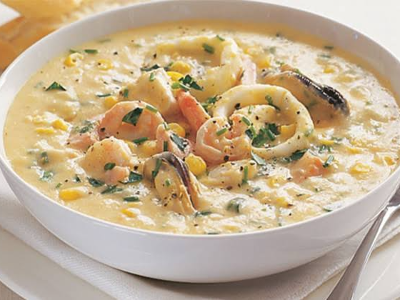 Seafood With Cream Soup