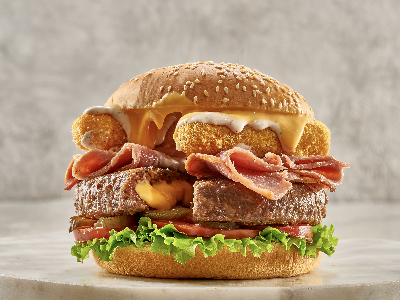 Cheesy Beef Burger Sandwich