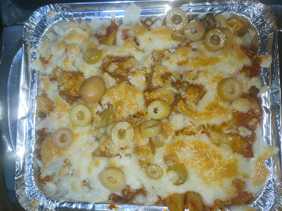 Liver Pasta With Mozzarella Cheese Casserole