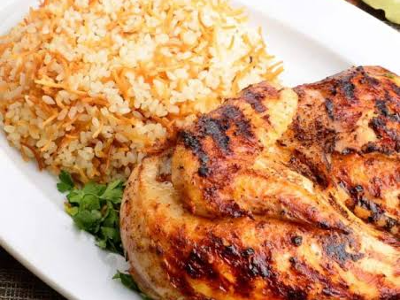 Quarter Chicken Grilled Meal With Rice