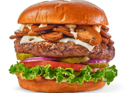 Mushroom Burger Sandwich