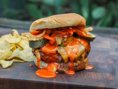 Buffalo Beef Burger Sandwich