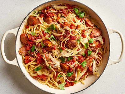 Oriental Sausage Pasta