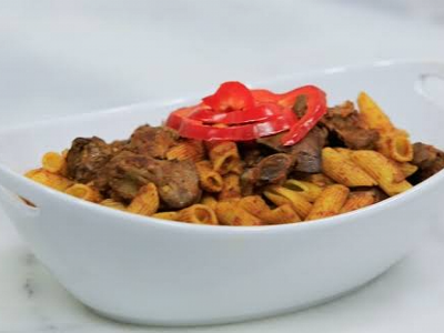 Pasta With Sauce And Liver