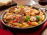 Pasta With Oriental Sausage And Sauce