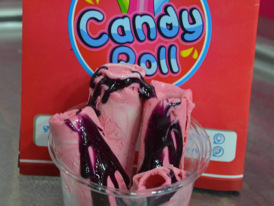 Red Mulberry Roll Ice Cream