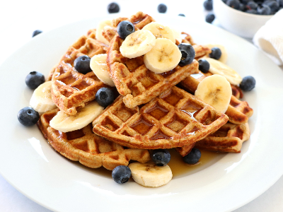 White Chocolate And Caramel Waffle