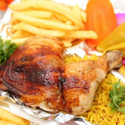 وجبة فخذ دجاج ربع مع بطاطس مقلية