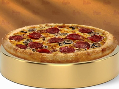Basturma pizza, Kingdom of Italy, large size.
