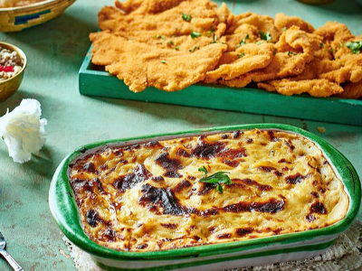 Bechamel Pasta And Chicken Pane Meal