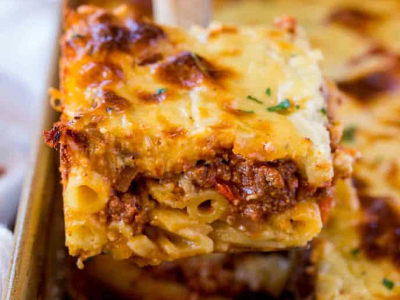Mahshi With Bechamel Pasta And Chicken Pane Meal