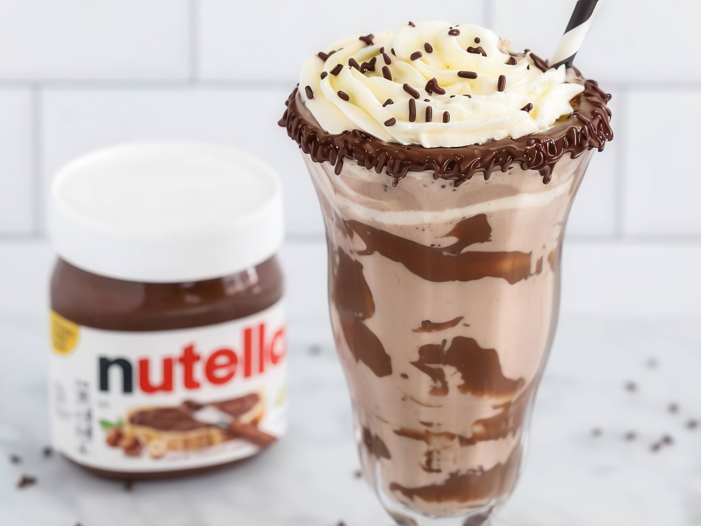 Nutella Chocolate Milkshake