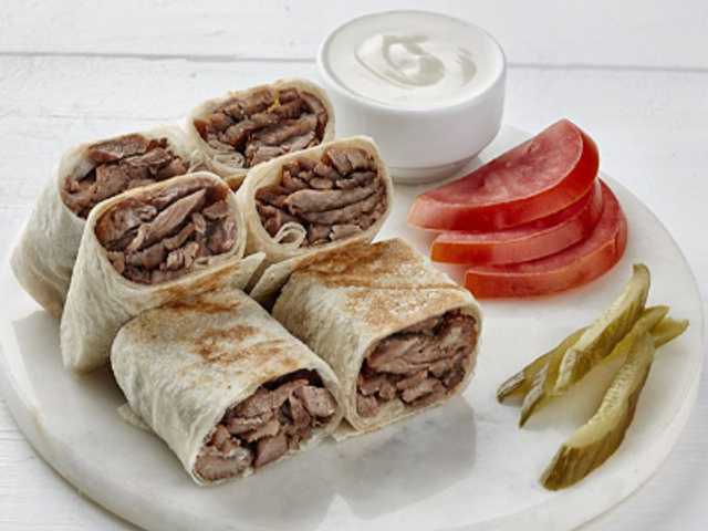 Meat With Hummus Wrap