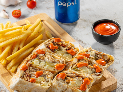 Mexican Chicken Shawarma In Saj Box