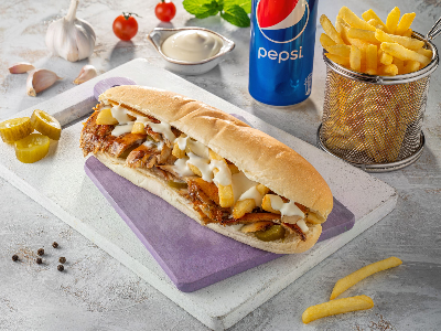 Chicken Shawerma In Samoun Bread