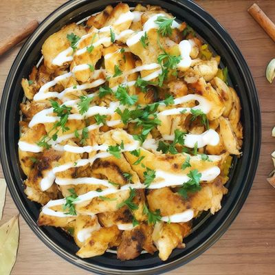 Grilled Chicken Fatteh With Cheese