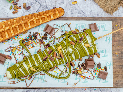 Pistachio Waffle Stick