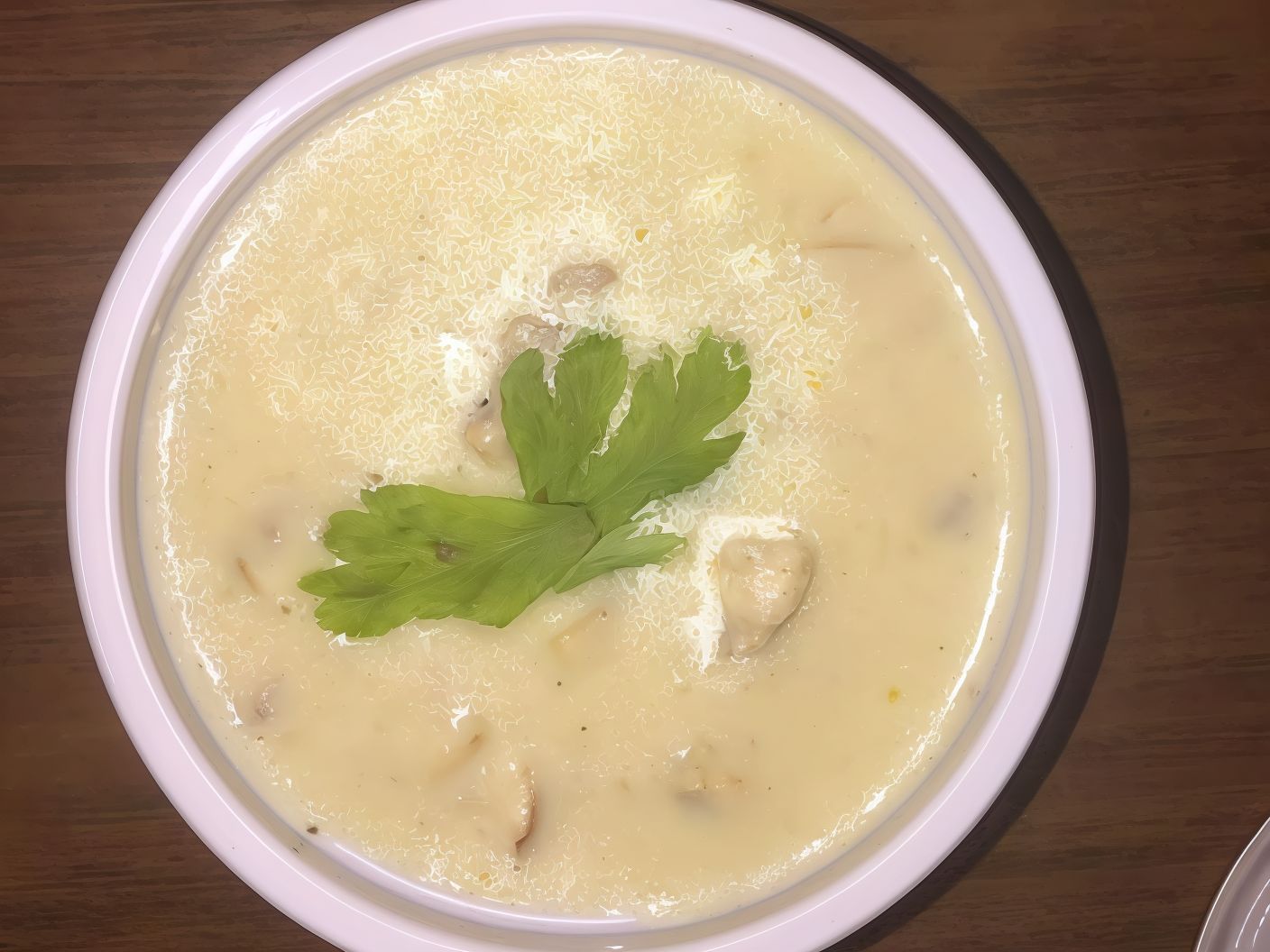 Mushroom And Chicken Cream Soup Platter