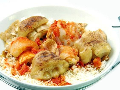 Knuckles With Garlic Fatteh