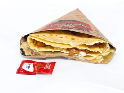 French Fries With Mozzarella Cheese Crepe - Large