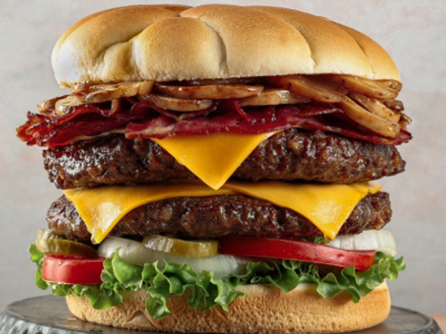 Beef Bacon Mushroom Dodz Burger Sandwich