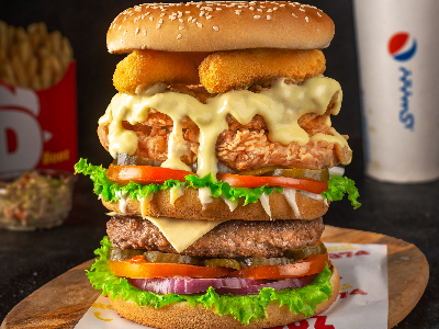 Monster Double Burger Sandwich
