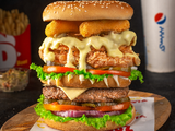Monster Double Burger Sandwich