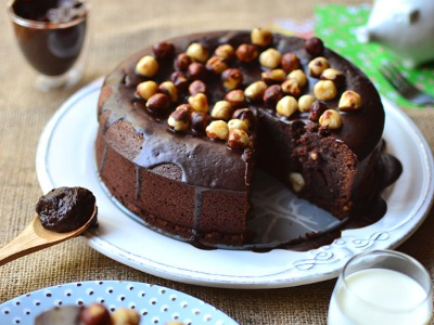 Nutella Nuts Molten Cake