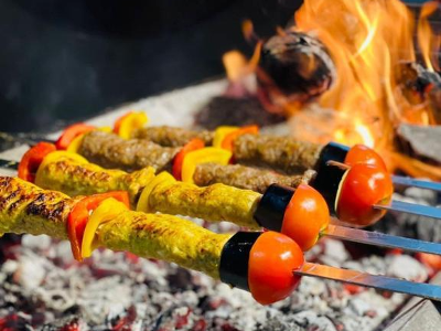 Grilled Chicken Kofta On Wood