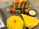 Grilled Meat Kofta On Wood