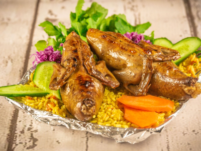 2 Pigeon Stuffed With Freek Or Rice