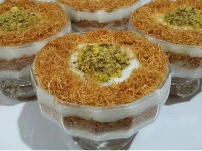 Rice Pudding With Konafa