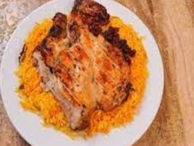 Half Grilled Chicken With Kabsa Rice