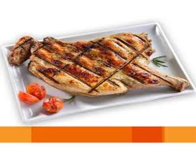 Half Grilled Chicken With Bread