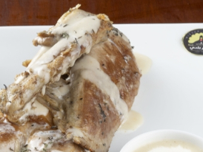 Quarter Duck Breast With White Cream Sauce Meal